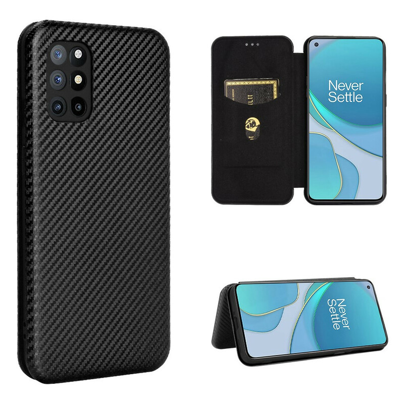 Flip Cover OnePlus 8T Silicone Carbone Coloré Flip Cover OnePlus 8T Silicone Carbone Coloré