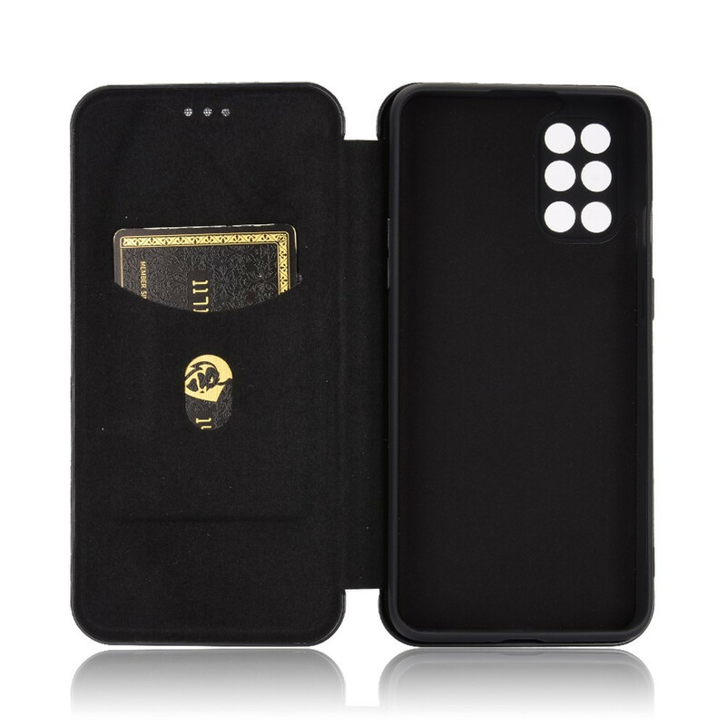 Flip Cover OnePlus 8T Silicone Carbone Coloré Flip Cover OnePlus 8T Silicone Carbone Coloré