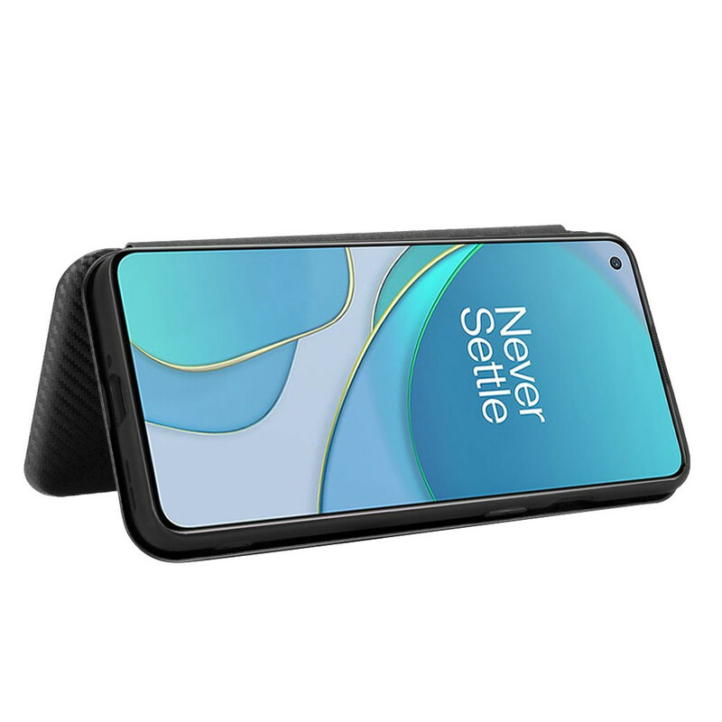 Flip Cover OnePlus 8T Silicone Carbone Coloré Flip Cover OnePlus 8T Silicone Carbone Coloré