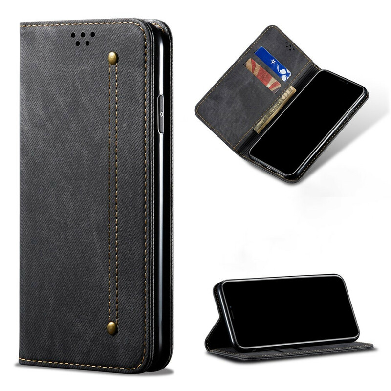 Flip Cover OnePlus 8T Simili Cuir Texture Jeans Flip Cover OnePlus 8T Simili Cuir Texture Jeans