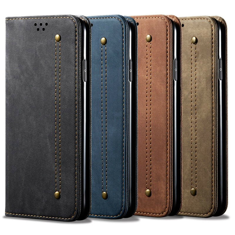 Flip Cover OnePlus 8T Simili Cuir Texture Jeans Flip Cover OnePlus 8T Simili Cuir Texture Jeans