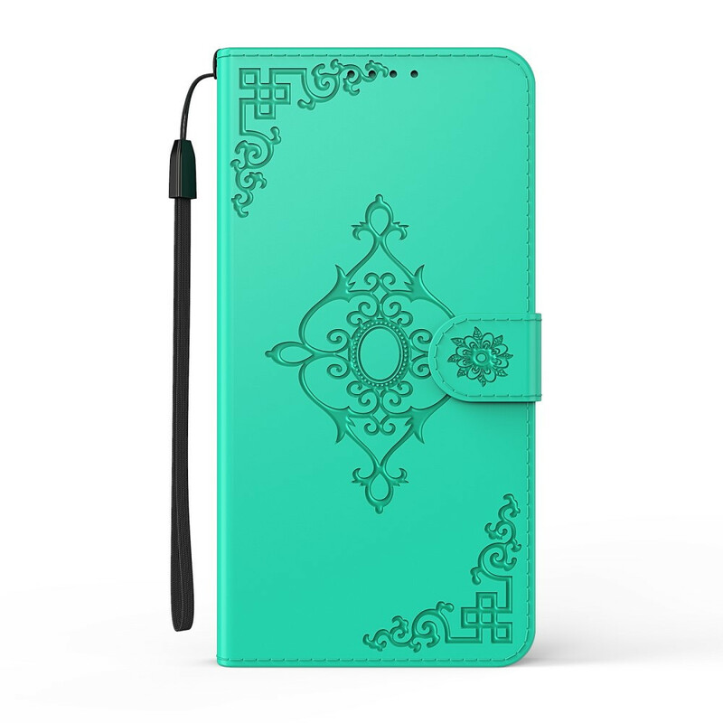 Housse Huawei P Smart 2021 Fleur Baroque à Lanière Housse Huawei P Smart 2021 Fleur Baroque à Lanière