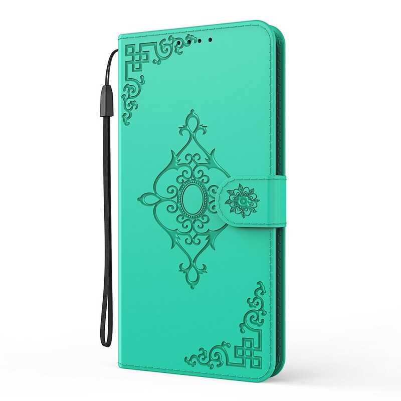 Housse Huawei P Smart 2021 Fleur Baroque à Lanière Housse Huawei P Smart 2021 Fleur Baroque à Lanière
