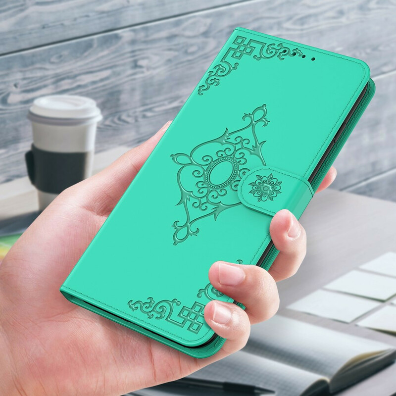 Housse Huawei P Smart 2021 Fleur Baroque à Lanière Housse Huawei P Smart 2021 Fleur Baroque à Lanière