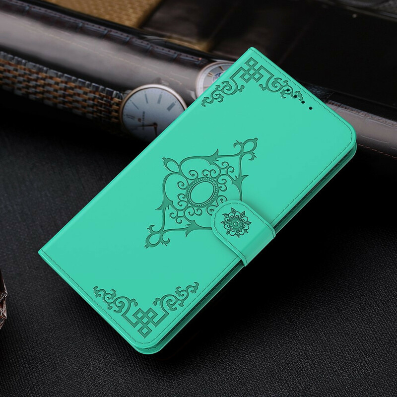 Housse Huawei P Smart 2021 Fleur Baroque à Lanière Housse Huawei P Smart 2021 Fleur Baroque à Lanière