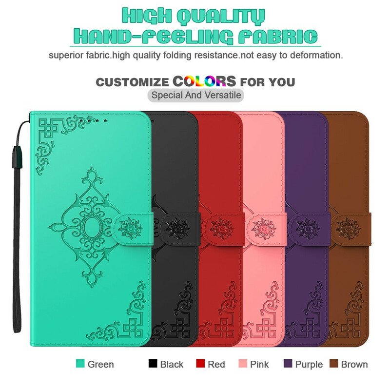 Housse Huawei P Smart 2021 Fleur Baroque à Lanière Housse Huawei P Smart 2021 Fleur Baroque à Lanière