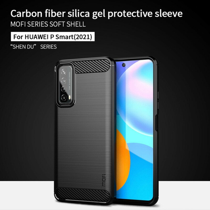 Coque Huawei P Smart 2021 Fibre Carbone Brossée MOFI Coque Huawei P Smart 2021 Fibre Carbone Brossée MOFI