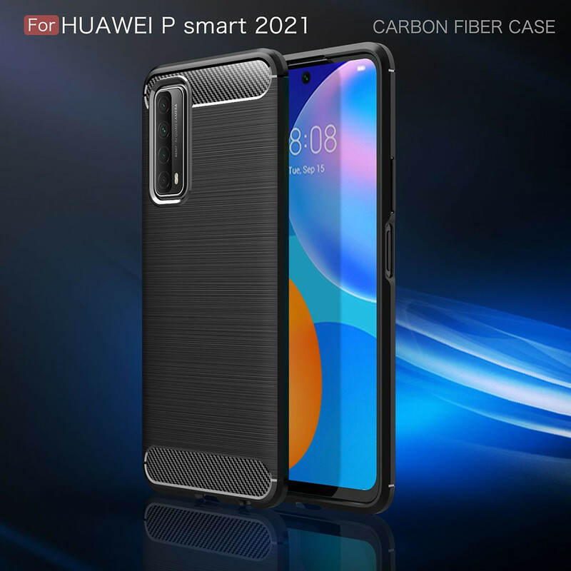 Coque Huawei P Smart 2021 Fibre Carbone Brossée Coque Huawei P Smart 2021 Fibre Carbone Brossée