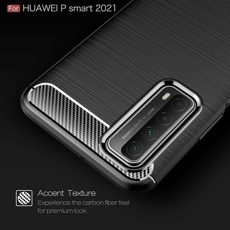 Coque Huawei P Smart 2021 Fibre Carbone Brossée Coque Huawei P Smart 2021 Fibre Carbone Brossée