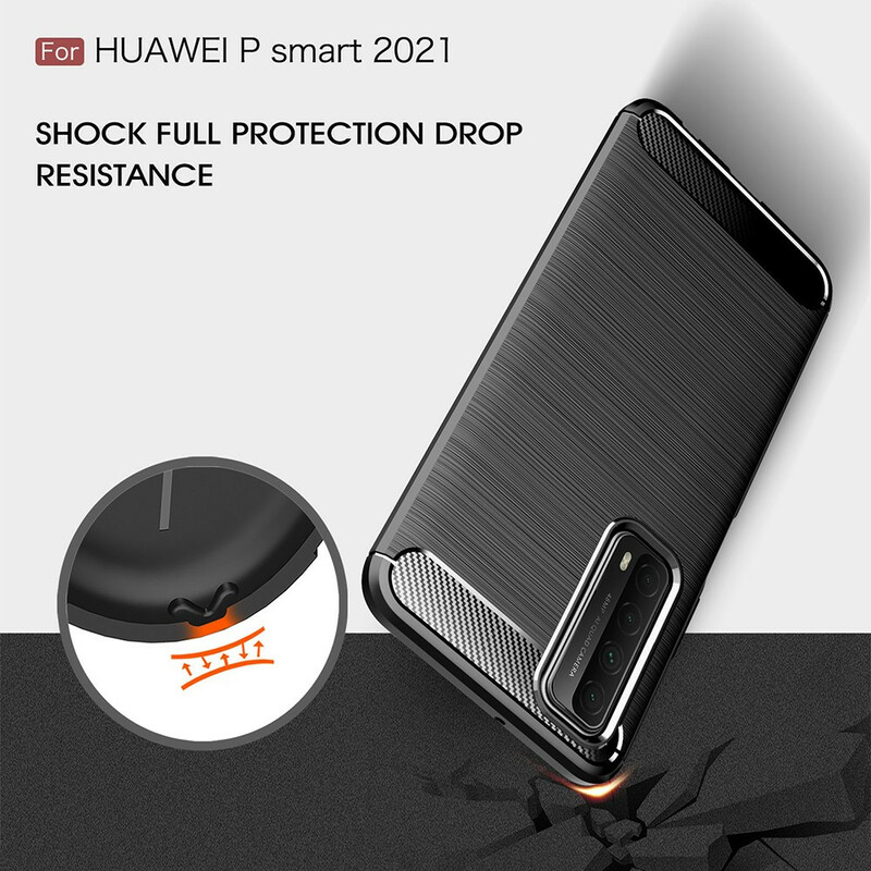 Coque Huawei P Smart 2021 Fibre Carbone Brossée Coque Huawei P Smart 2021 Fibre Carbone Brossée