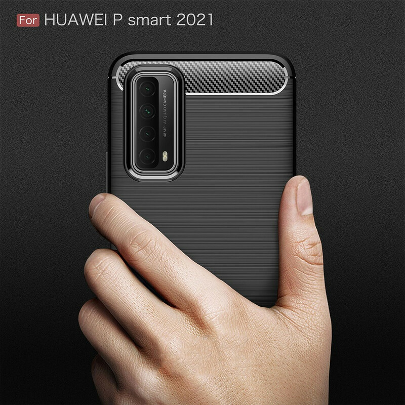 Coque Huawei P Smart 2021 Fibre Carbone Brossée Coque Huawei P Smart 2021 Fibre Carbone Brossée