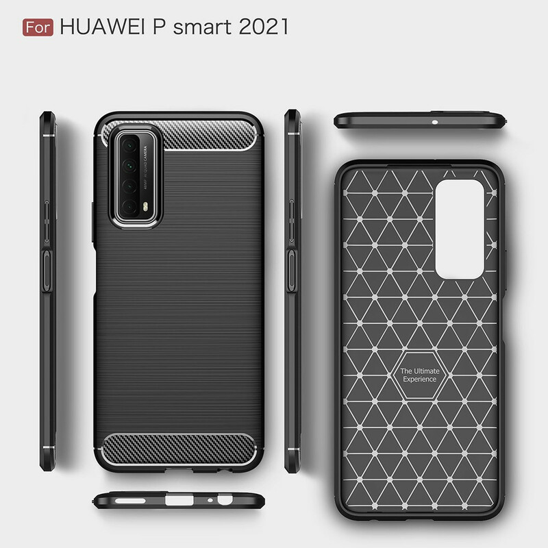 Coque Huawei P Smart 2021 Fibre Carbone Brossée