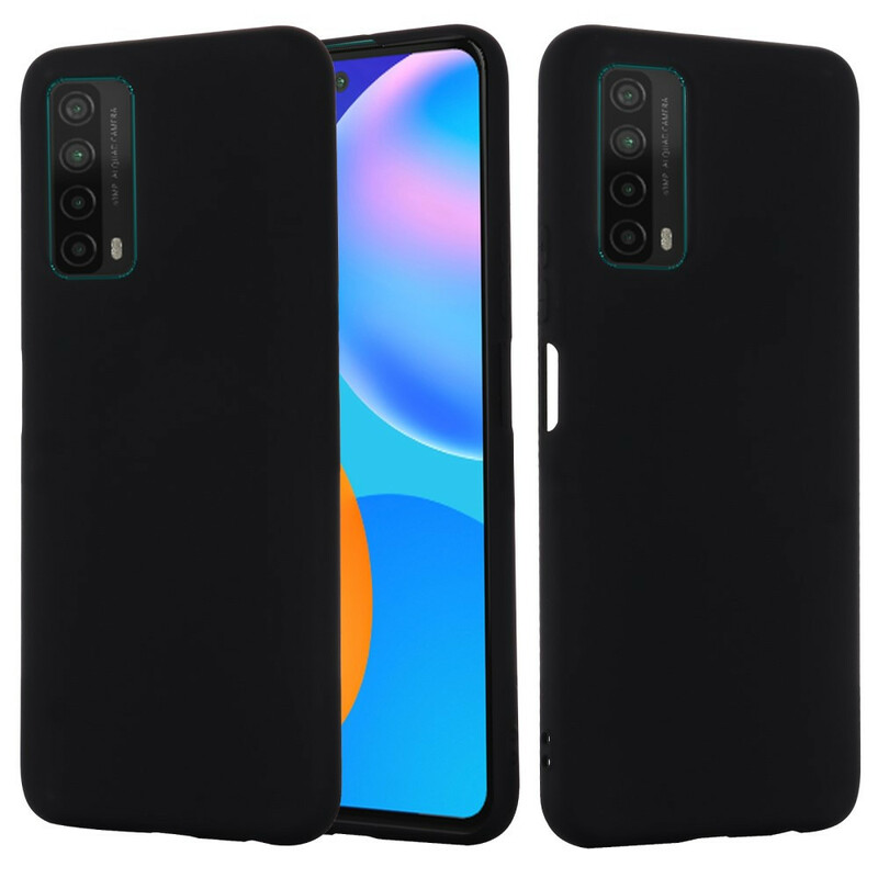 Coque Huawei P smart 2021 Silicone Liquide Avec Lanière