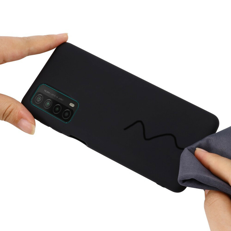 Coque Huawei P smart 2021 Silicone Liquide Avec Lanière Coque Huawei P smart 2021 Silicone Liquide Avec Lanière