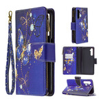Housse Realme 6 Poche Zippée Papillons Dorés Housse Realme 6 Poche Zippée Papillons Dorés