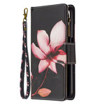 Housse Realme 6 Poche Zippée Fleur Housse Realme 6 Poche Zippée Fleur