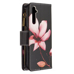 Housse Realme 6 Poche Zippée Fleur Housse Realme 6 Poche Zippée Fleur