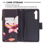 Housse Realme 6 Poche Zippée Fleur Housse Realme 6 Poche Zippée Fleur