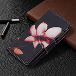 Housse Realme 6 Poche Zippée Fleur Housse Realme 6 Poche Zippée Fleur