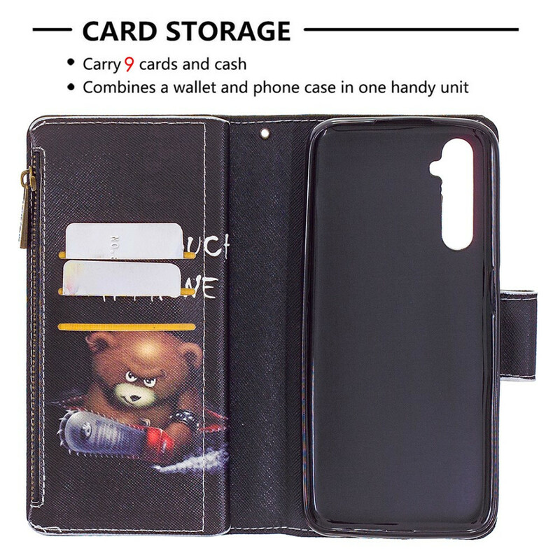 Housse Realme 6 Poche Zippée Ours Housse Realme 6 Poche Zippée Ours
