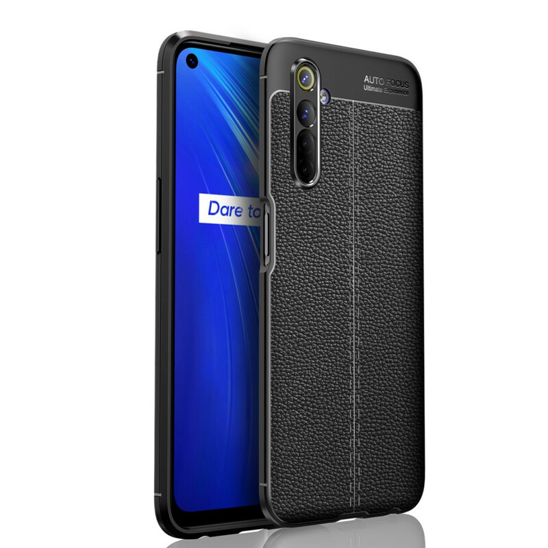 Coque Realme X50 Effet Cuir Litchi Double Line Coque Realme X50 Effet Cuir Litchi Double Line