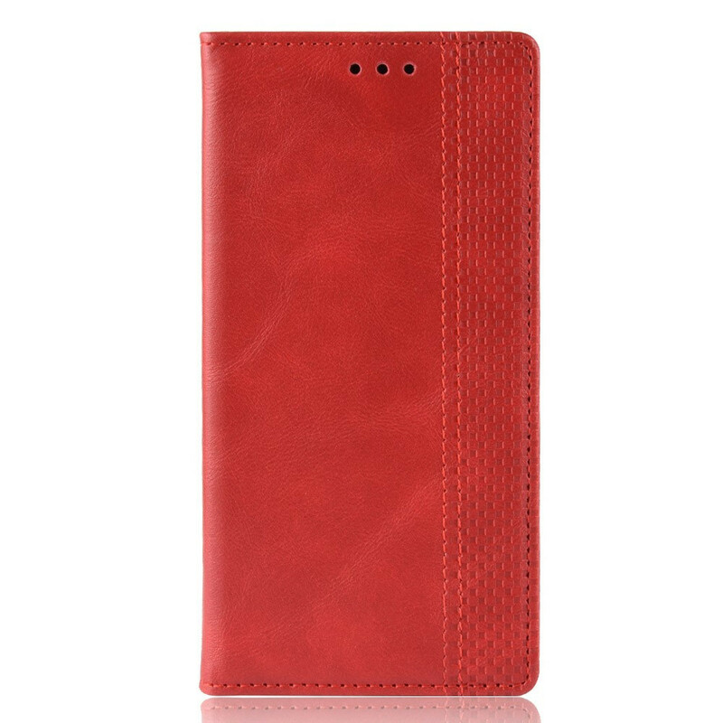 Flip Cover Realme 6 Effet Cuir Vintage Stylisé