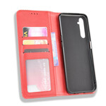 Flip Cover Realme 6 Effet Cuir Vintage Stylisé Flip Cover Realme 6 Effet Cuir Vintage Stylisé