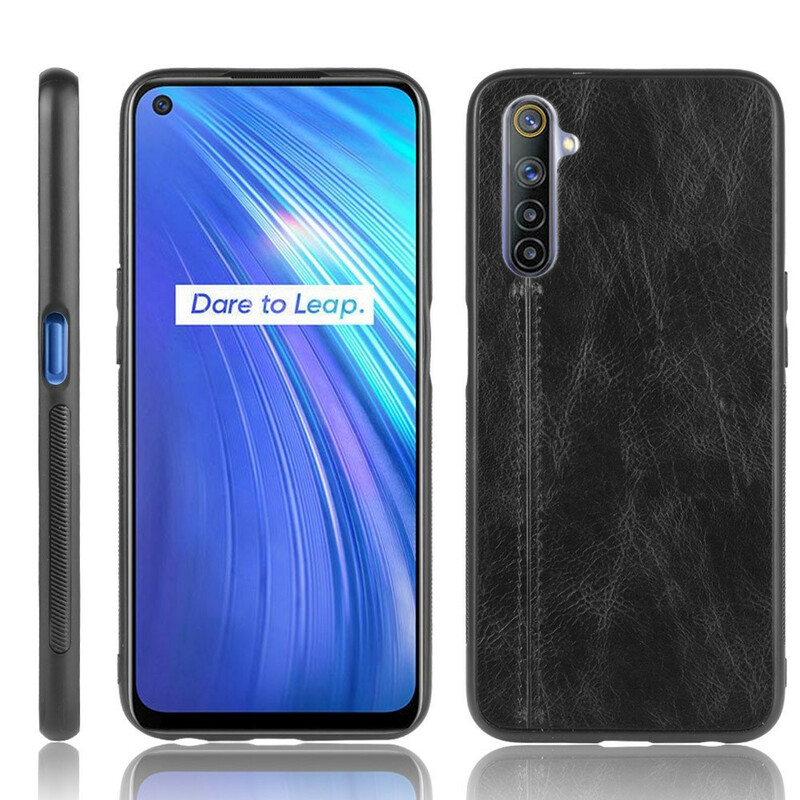 Coque Realme 6 Style Cuir Coutures