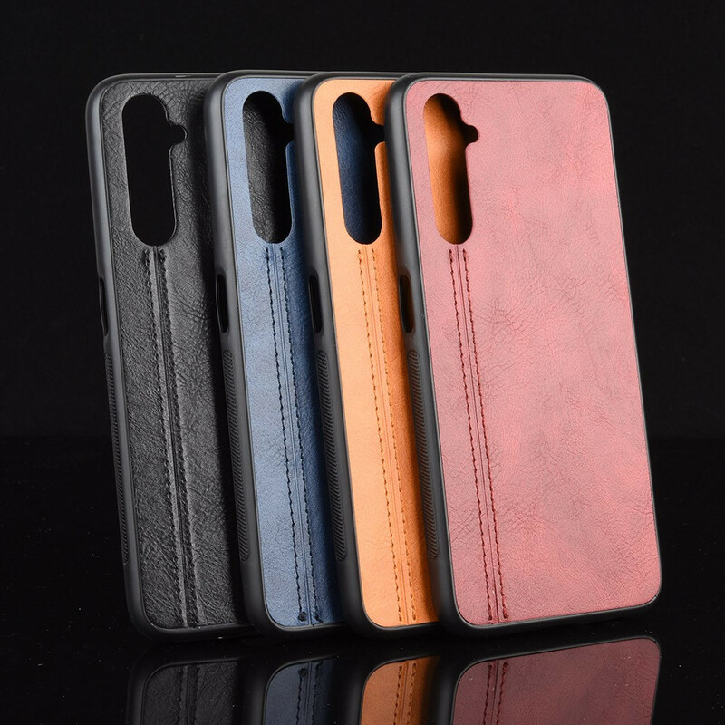 Coque Realme 6 Style Cuir Coutures Coque Realme 6 Style Cuir Coutures