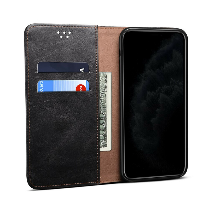 Flip Cover OnePlus 8T Simili Cuir Ciré Flip Cover OnePlus 8T Simili Cuir Ciré