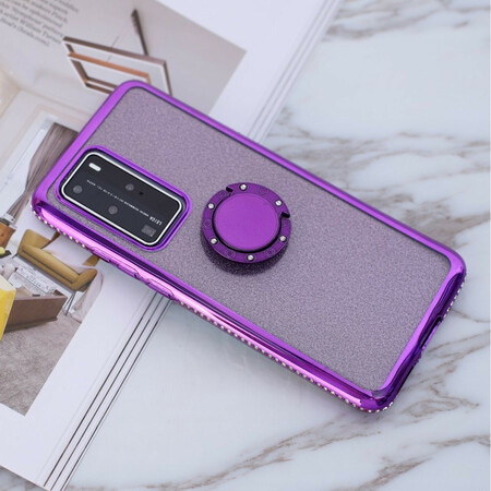 Coque Huawei P40 Pro Paillettes et Diamants Anneau