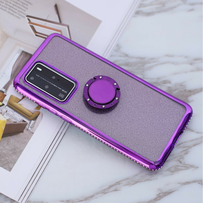 Coque Huawei P40 Pro Paillettes et Diamants Anneau Coque Huawei P40 Pro Paillettes et Diamants Anneau