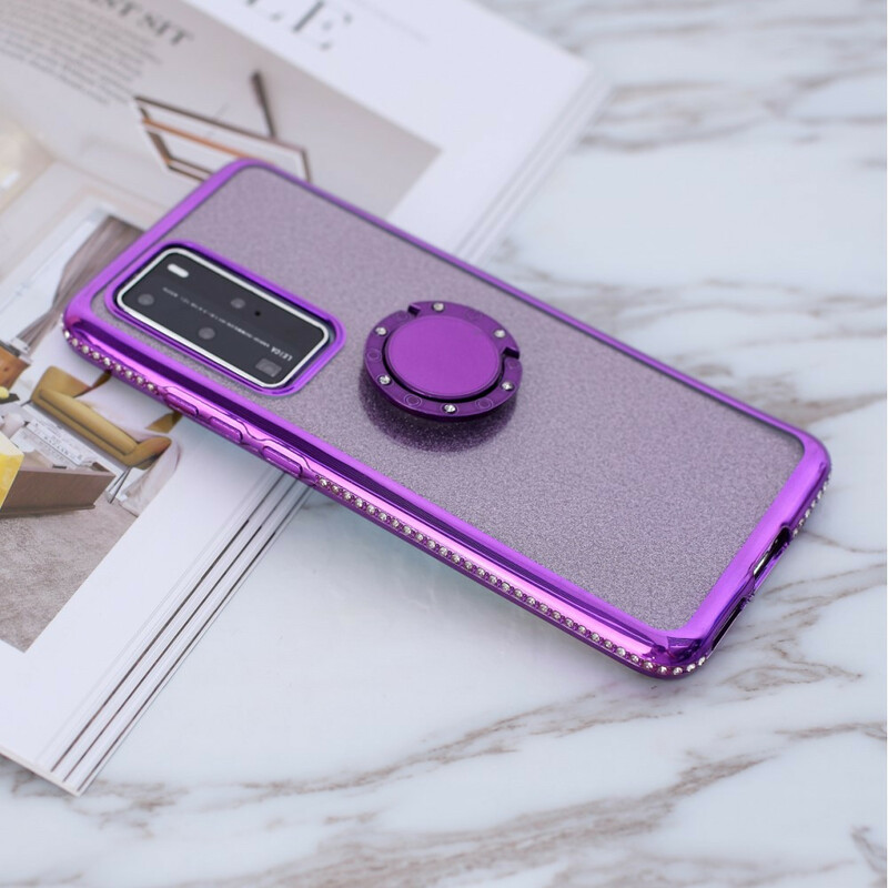 Coque Huawei P40 Pro Paillettes et Diamants Anneau Coque Huawei P40 Pro Paillettes et Diamants Anneau