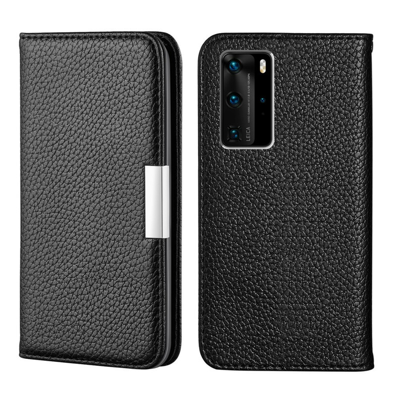 Flip Cover Huawei P40 Pro simili Cuir Litchi Ultra Chic