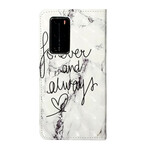 Housse Huawei P40 Pro Marbre Forever & Always Housse Huawei P40 Pro Marbre Forever & Always
