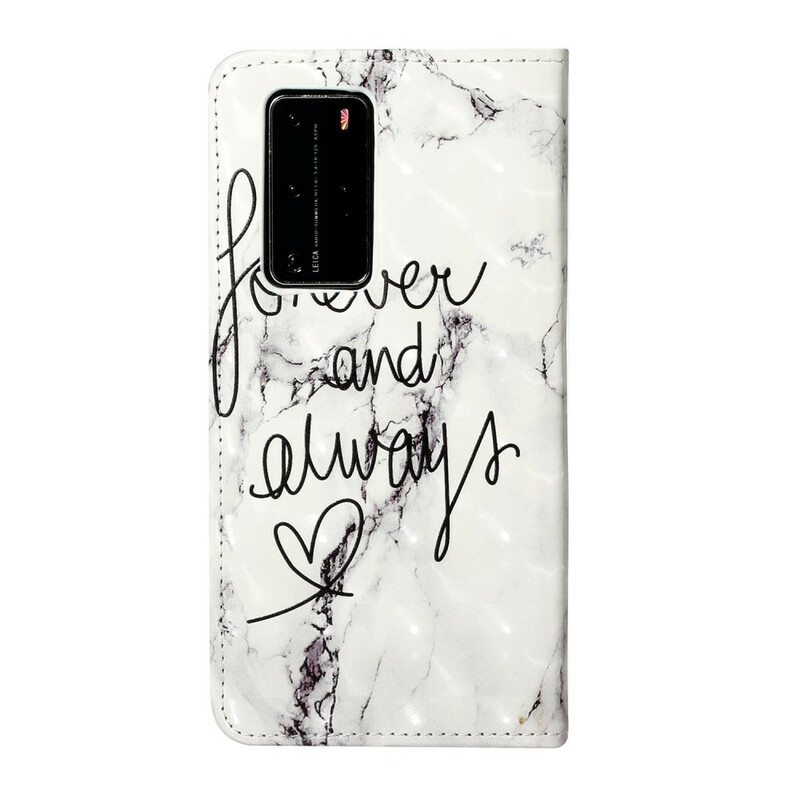 Housse Huawei P40 Pro Marbre Forever & Always Housse Huawei P40 Pro Marbre Forever & Always
