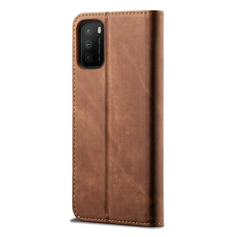 Flip Cover Poco M3 Tissu Jeans Flip Cover Poco M3 Tissu Jeans