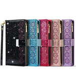 Housse Samsung Galaxy A51 Paillettes Portefeuille Zip Housse Samsung Galaxy A51 Paillettes Portefeuille Zip