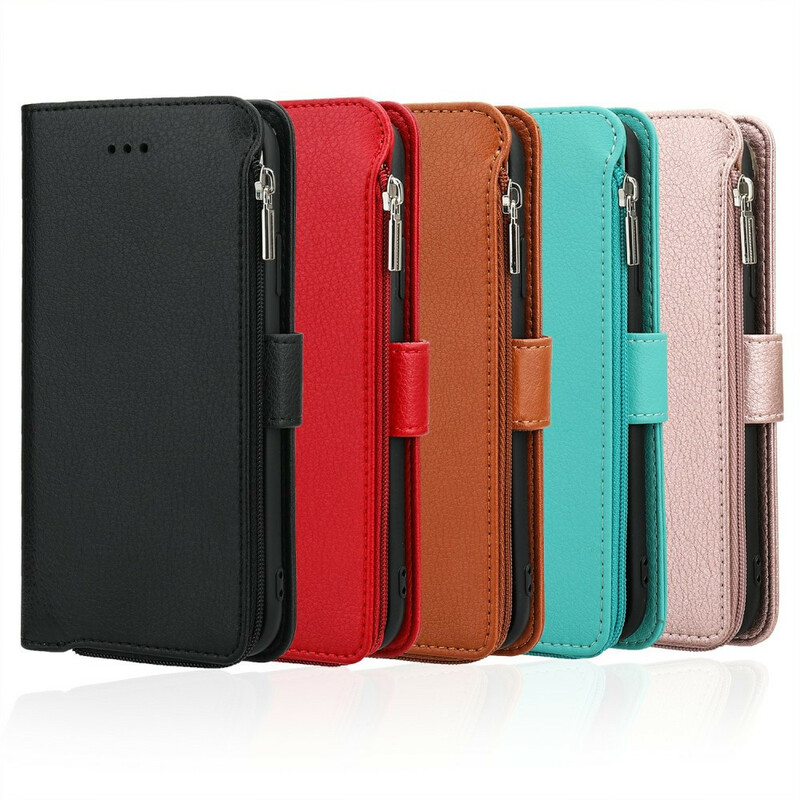 Housse Samsung Galaxy A51 Microfibres Style Cuir Poche Zippée Housse Samsung Galaxy A51 Microfibres Style Cuir Poche Zippée
