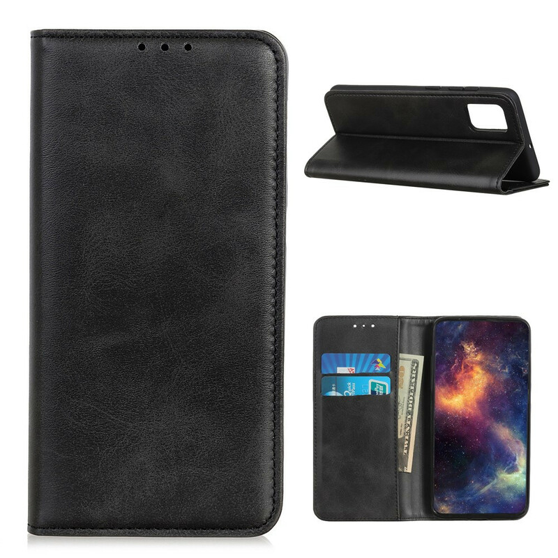 Flip Cover Poco M3 Cuir Fendu Élégance Flip Cover Poco M3 Cuir Fendu Élégance