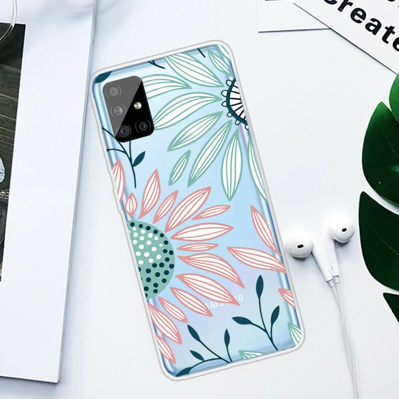 Coque Samsung Galaxy A51 Transparente Une Fleur