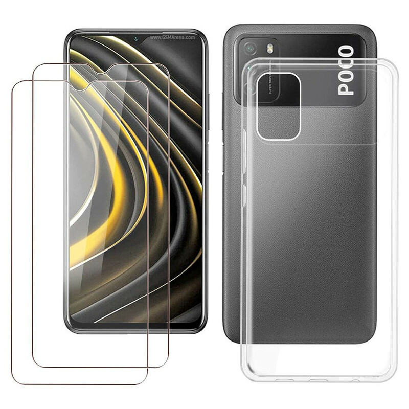 Coque Poco M3 Combo Coque et Verre trempée Écran Coque Poco M3 Combo Coque et Verre trempée Écran