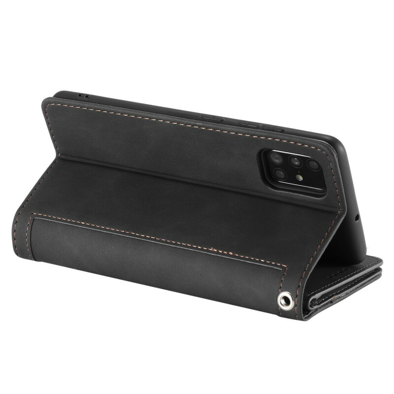 Housse Samsung Galaxy A51 Contours Renforcés Poche Zippée Housse Samsung Galaxy A51 Contours Renforcés Poche Zippée