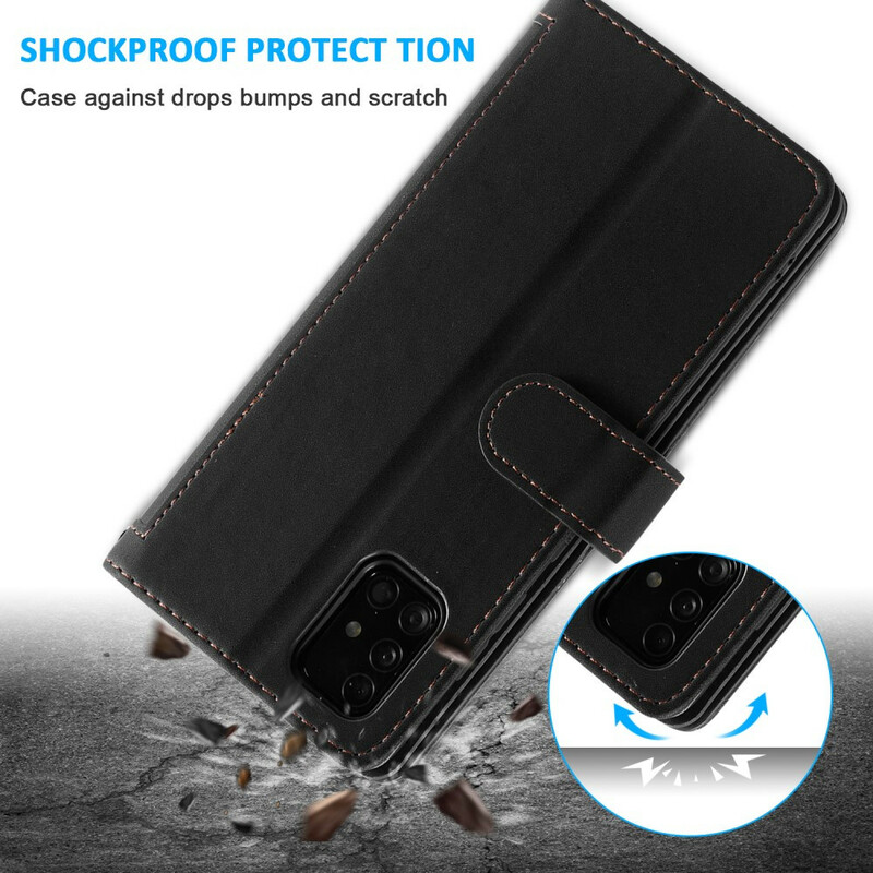 Housse Samsung Galaxy A51 Contours Renforcés Poche Zippée Housse Samsung Galaxy A51 Contours Renforcés Poche Zippée
