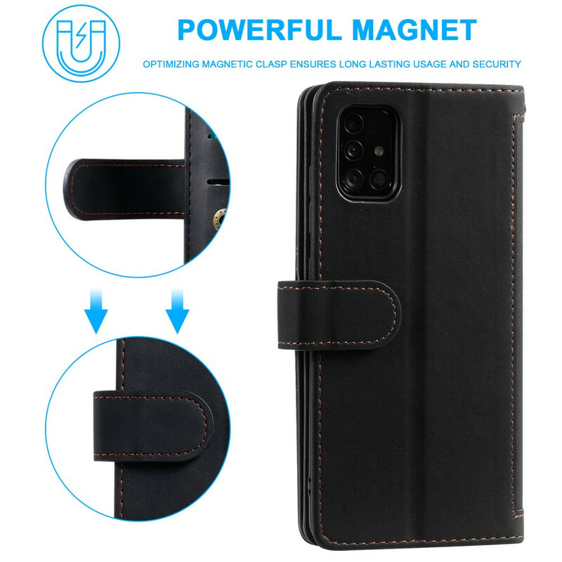 Housse Samsung Galaxy A51 Contours Renforcés Poche Zippée Housse Samsung Galaxy A51 Contours Renforcés Poche Zippée