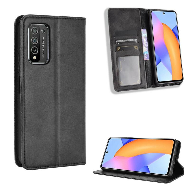 Flip Cover Honor 10X Lite Effet Cuir Vintage Stylisé Flip Cover Honor 10X Lite Effet Cuir Vintage Stylisé