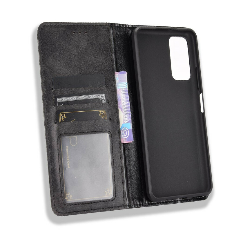 Flip Cover Honor 10X Lite Effet Cuir Vintage Stylisé Flip Cover Honor 10X Lite Effet Cuir Vintage Stylisé