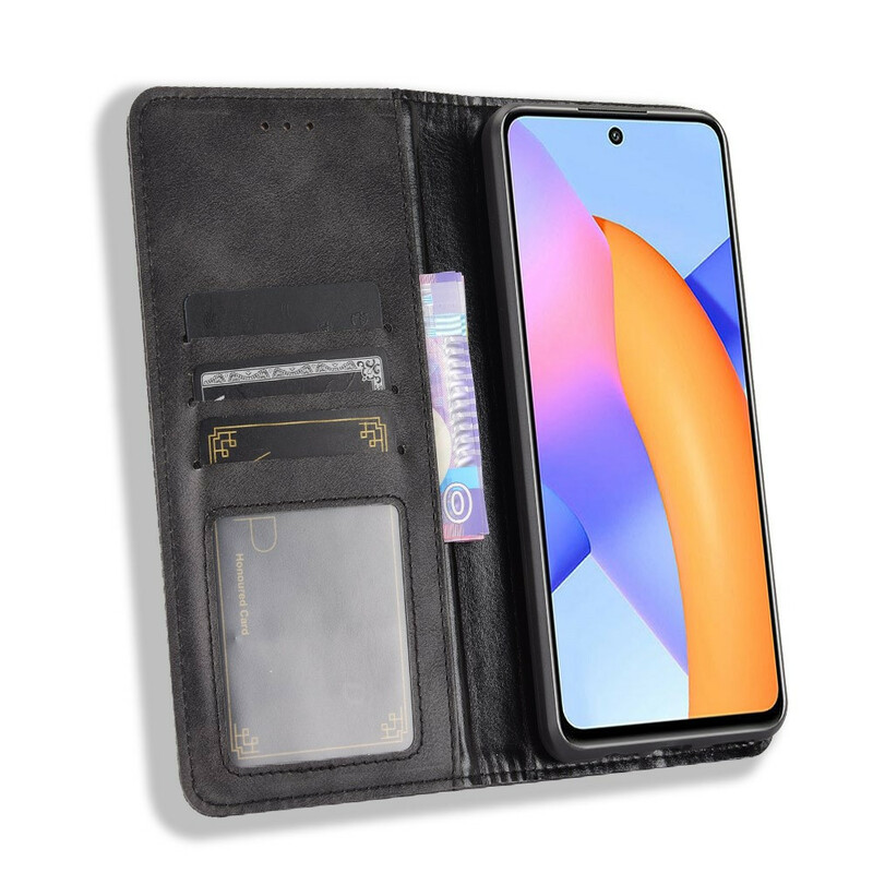 Flip Cover Honor 10X Lite Effet Cuir Vintage Stylisé Flip Cover Honor 10X Lite Effet Cuir Vintage Stylisé