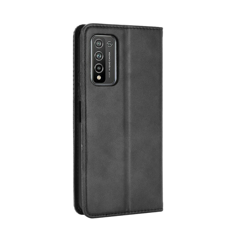 Flip Cover Honor 10X Lite Effet Cuir Vintage Stylisé Flip Cover Honor 10X Lite Effet Cuir Vintage Stylisé