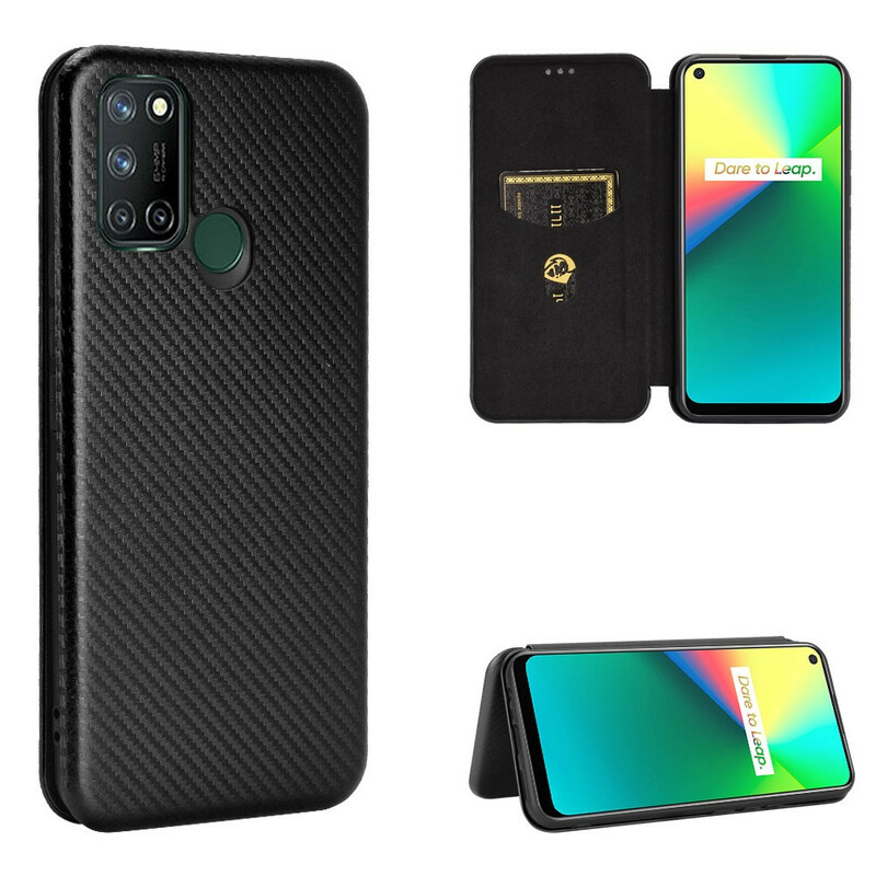 Flip Cover Realme 7i Silicone Carbone Coloré Flip Cover Realme 7i Silicone Carbone Coloré